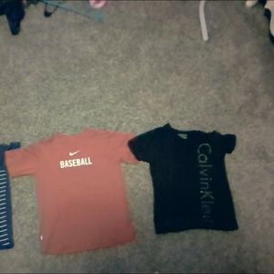 Boys Calvin Klein and Nike tees